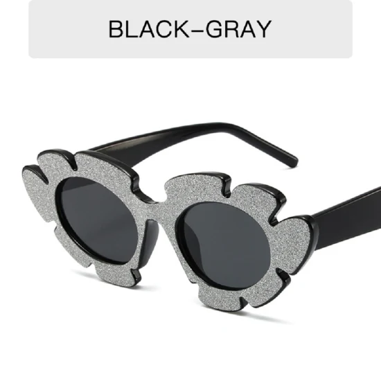 Occhiali da sole personalizzati di alta qualità del partito caldo degli occhiali da sole di Cateye del fiore all'ingrosso della fabbrica della Cina