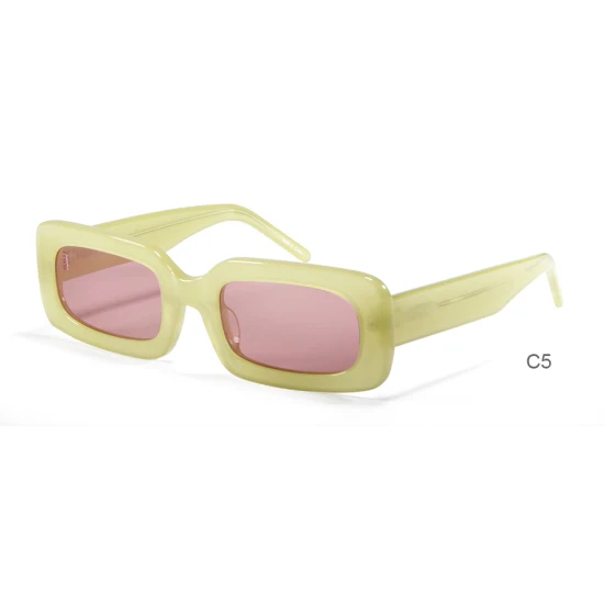 2022 nuovissimi occhiali da sole rettangolari Jelly Summer Element in acetato tutti